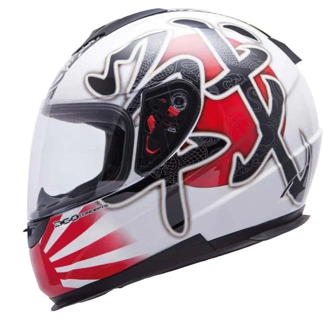 capacetes mt helmet MT Helmets Battle white/red - Sporty full-face helmet for karting and motorsports – KartKings