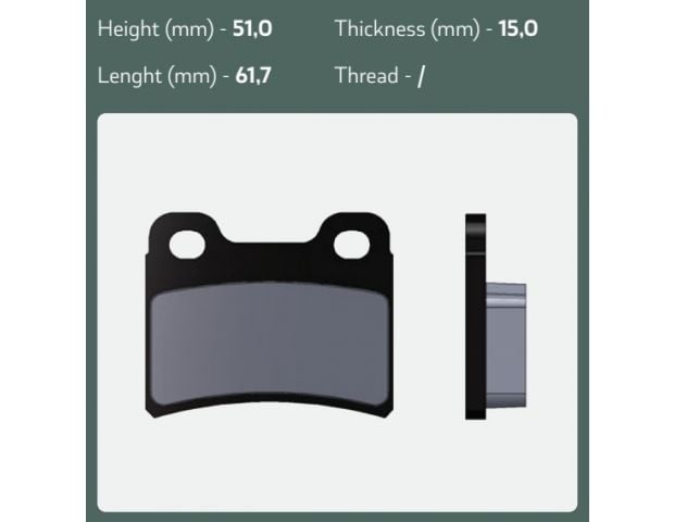 Goldspeed brake pad set PAROLIN TYPE REAR