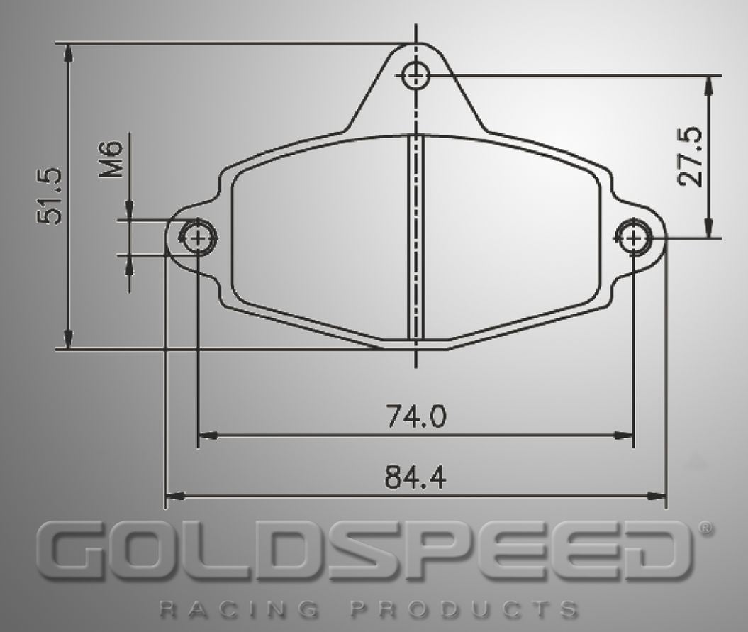 Goldspeed brake pad set RR Righetti front