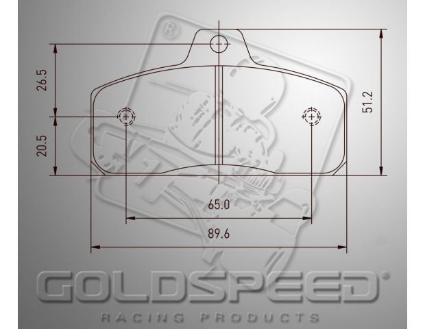 Goldspeed brake pad set WK-OLLIE-RIMO-GS-EKS-ERPO TYPE rear