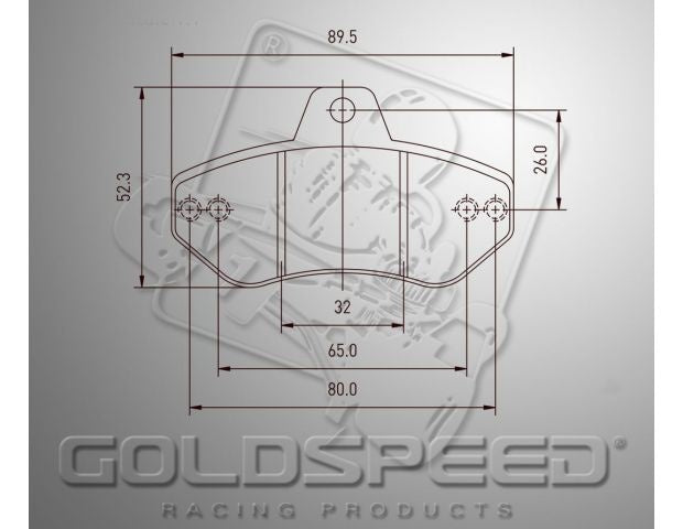 Goldspeed brake pad set Righetti rear