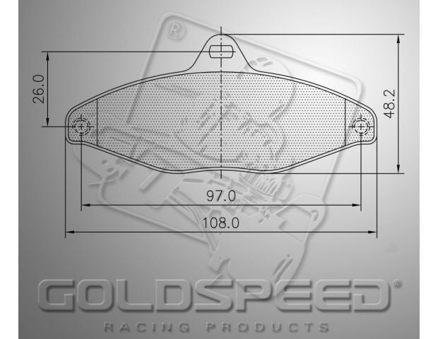 Goldspeed brake pad set Type EA / MBA