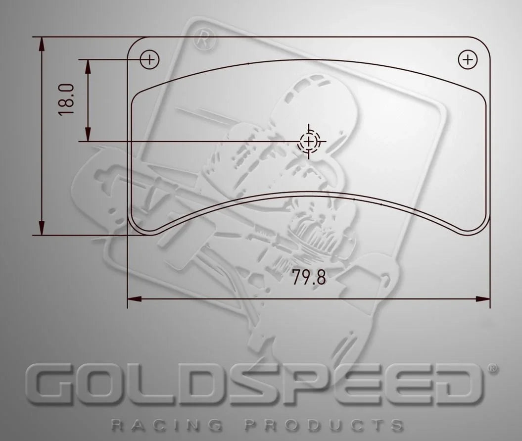 Goldspeed bremseklodser sæt type Kellgate 4 & 5 bag