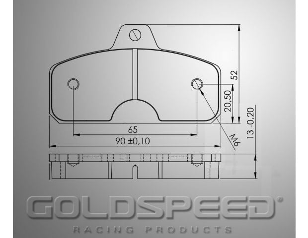 Goldspeed brake pad set Type KK-BIREL-EKS TYPE REAR 13MM