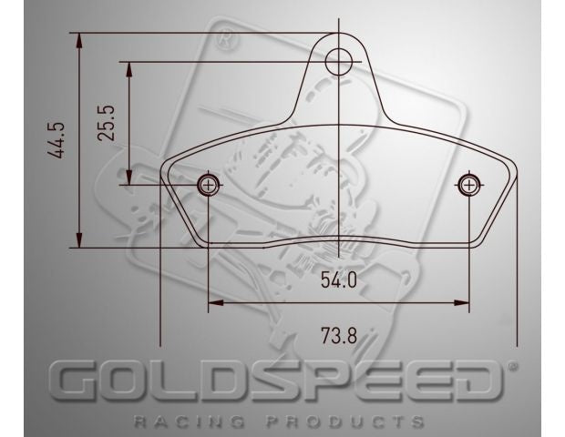 Goldspeed brake pad set Haase kart front