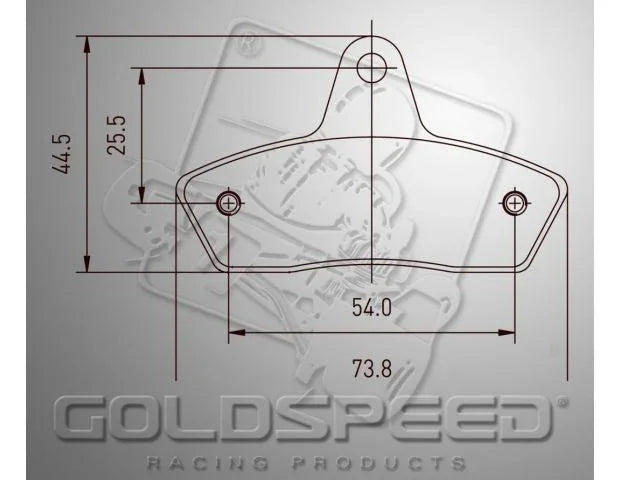 Goldspeed fékbetét szett Haase kart első