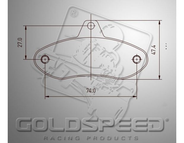 Goldspeed brake pad set EA COMP-FIRST-WK TYPE REAR