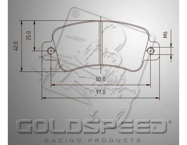 Комплект спирачни накладки Goldspeed за картинг компоненти