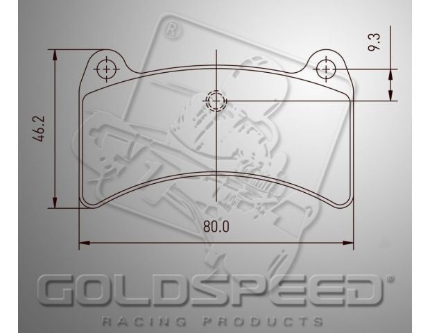 Goldspeed brake pad set INTREPID EVO-8 -PRAGA-OK1-TILLOTSON T4 TYPE REAR