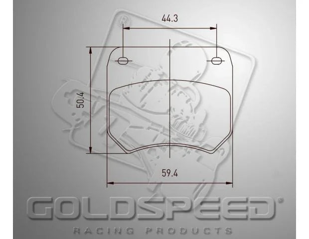 Sada brzdových destiček Goldspeed KELGATE TYPE 4&6 POD PŘEDNÍ