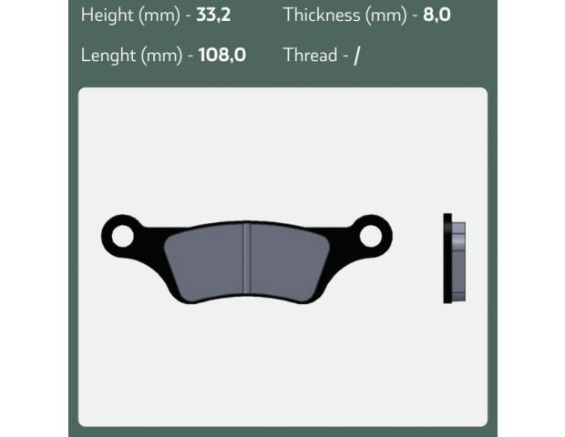 Goldspeed brake pad set ELECTRO RIMO KART TYPE RENTAL (RENTAL COMPOUND)