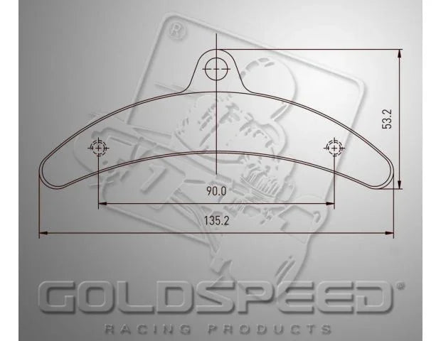 Goldspeed bremseklosser sett BIREL TYPE BAK (14182)