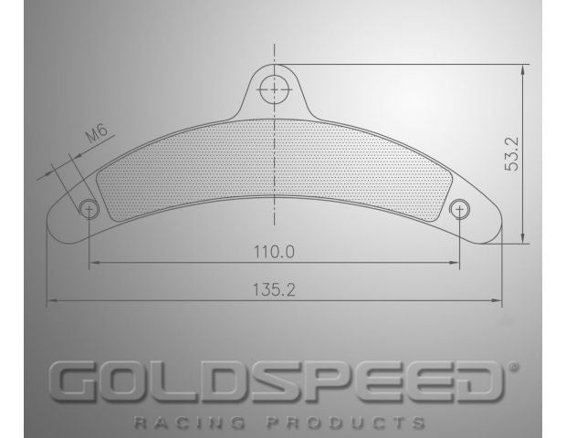 Goldspeed brake pad set BIREL TYPE REAR WIDE HOLES