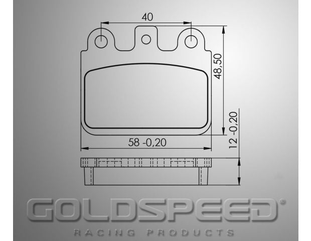 Goldspeed brake pad set CRG VEN 05-AMW-GILLARD TYPE REAR -14196
