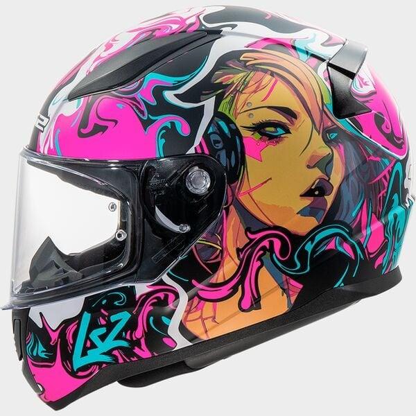 ls2 ff353 rapid naughty helmet LS2 FF353 Rapid II Cyberg Matt Purple/Cyan - Lightweight full-face helmet for karting and motorsports – KartKings