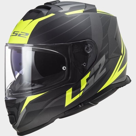 Casca LS2 FF800 Strom II Nerve - Negru Mat / Galben Fluorescent