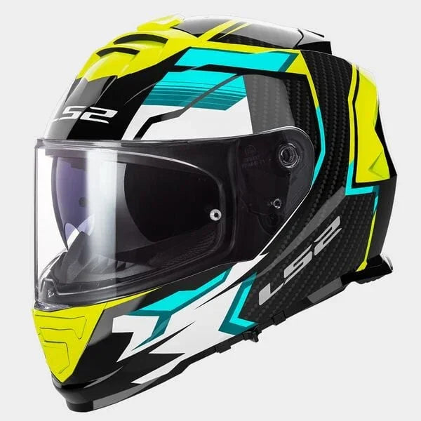 LS2 FF800 Storm II Tracker Black/Fluorescent Yellow - Full-face helmet for karting and motorsports – KartKings