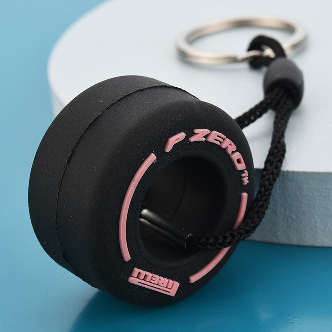 Formula 1 Hypersoft Tire Keychain | Pink | Pirelli | P Zero | Keychain | F1