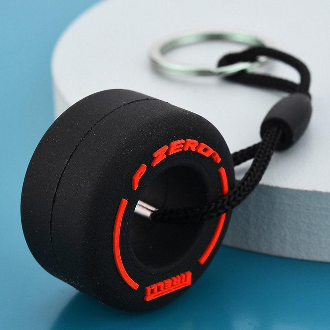 Formula 1 soft tire keychain | Red | Pirelli | P Zero | Keychain | F1