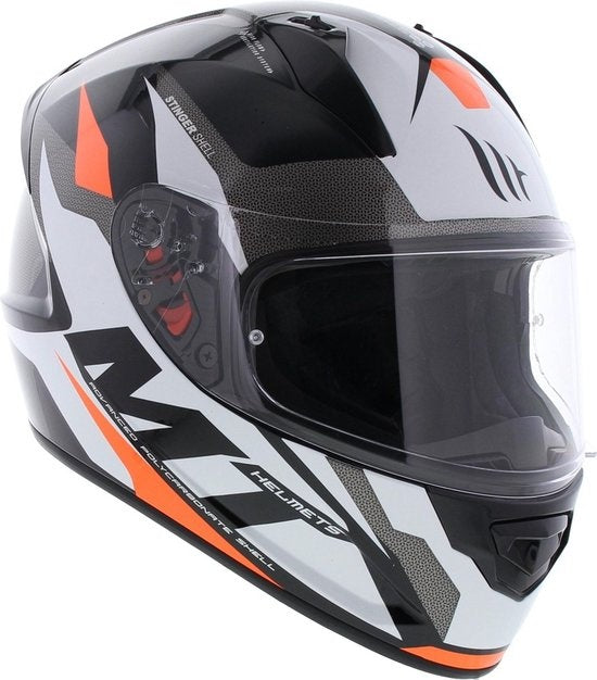 MT Helmets Stinger Brave Black/Fluorescent Orange