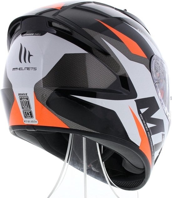MT Helmets Stinger Brave Black/Fluorescent Orange
