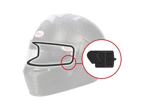 Bell rubber profielset vizier oogopening rand 77 cm zwart - KartKings
