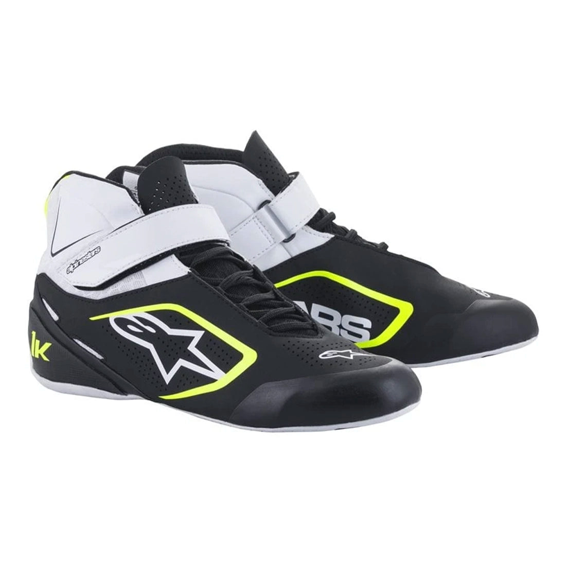 Alpinestars Tech 1 K V2 shoes Black/white/fluorescent yellow