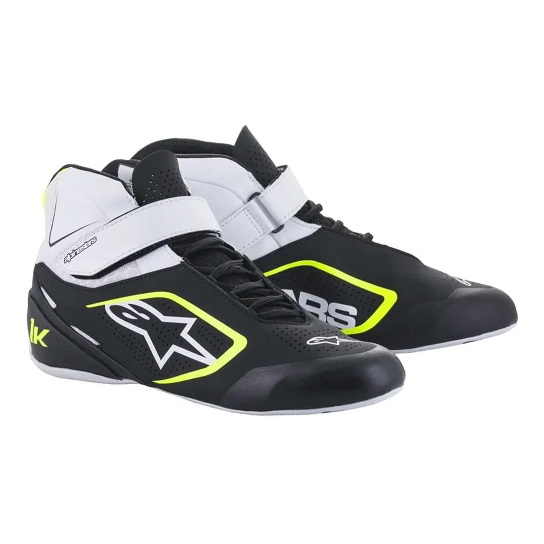 Alpinestars Tech-1 K V2 shoes zwart/wit/fluor geel - KartKings