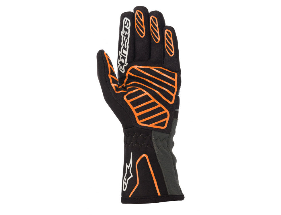 Rukavice Alpinestars Tech 1-K V2 čierne/fluorescenčne oranžové