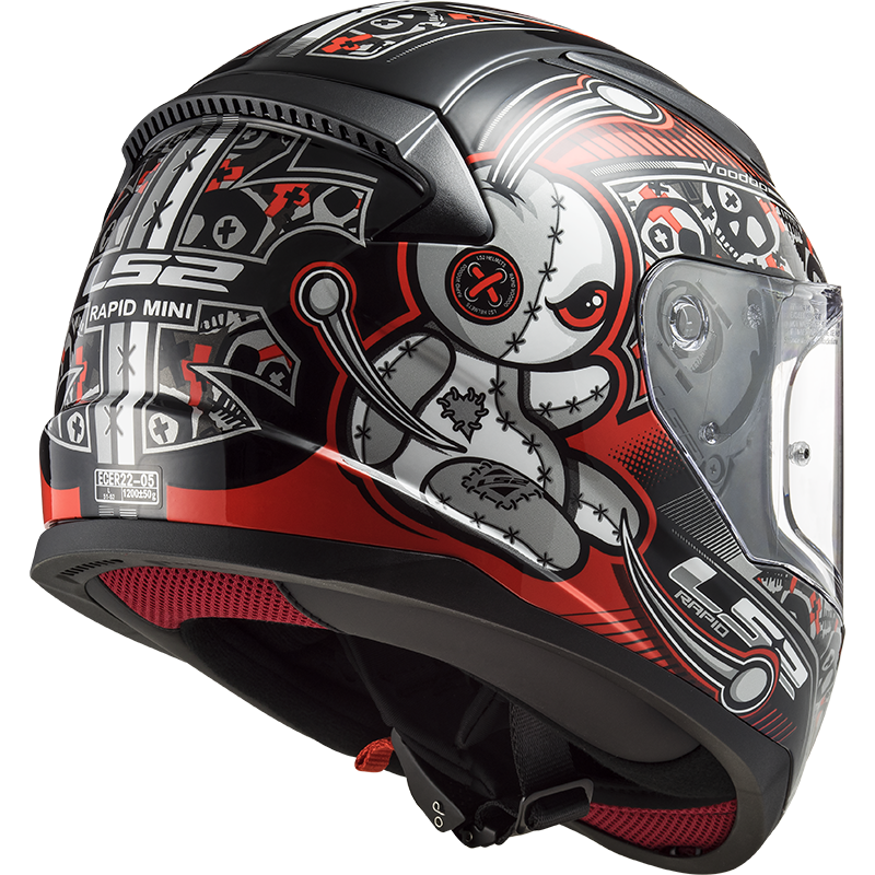 LS2 FF353 Rapid mini Kids helmet Voodoo black/red