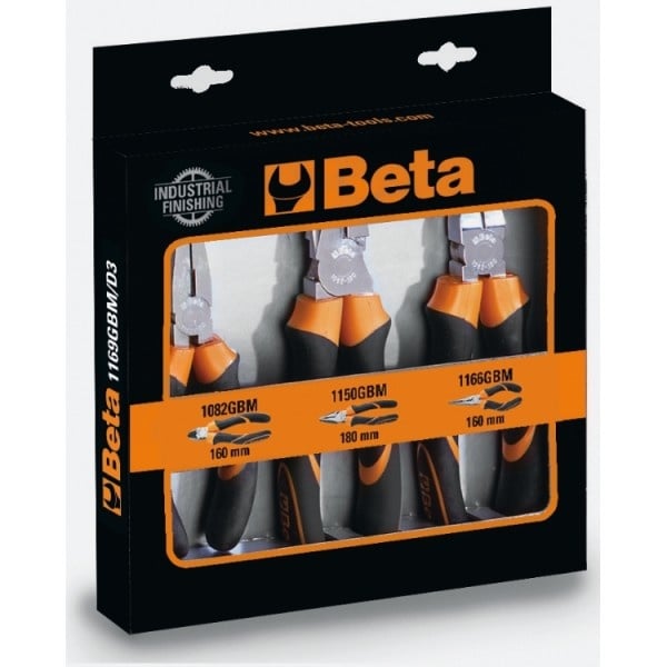 Beta Pliers set 3-piece (cut, point, combination)