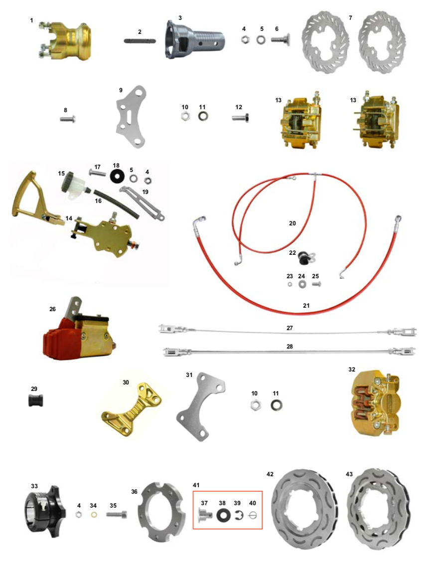 CRG Manually operated front brake disc V10