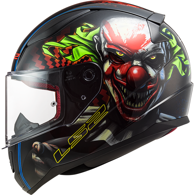 LS2 FF353 Rapid Happy Dreams - Gloss black clown (glow in the dark)