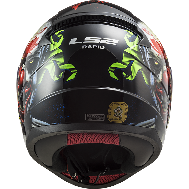 LS2 FF353 Rapid Happy Dreams - Gloss black clown (glow in the dark)