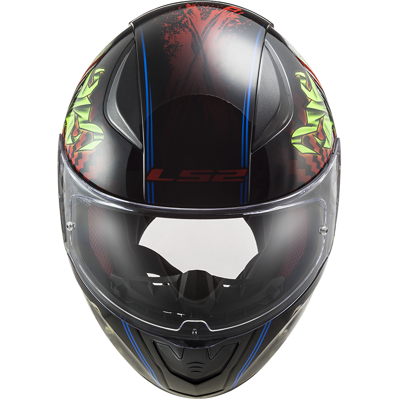 LS2 FF353 Rapid Happy Dreams - Gloss black clown (glow in the dark)