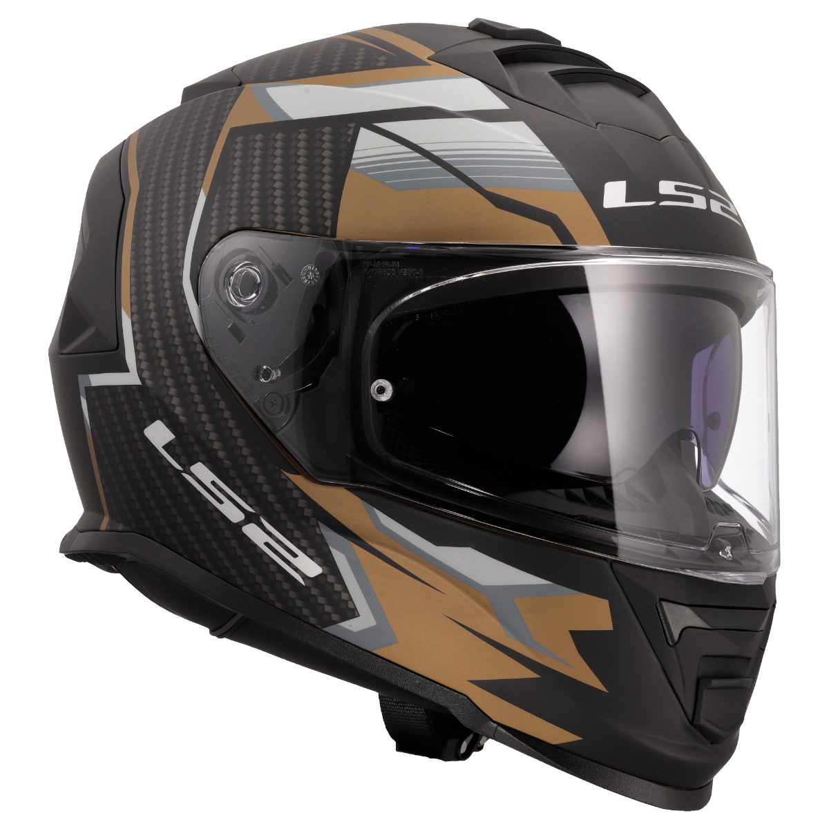 LS2 FF800 Storm II tracker matte black/gold/gray