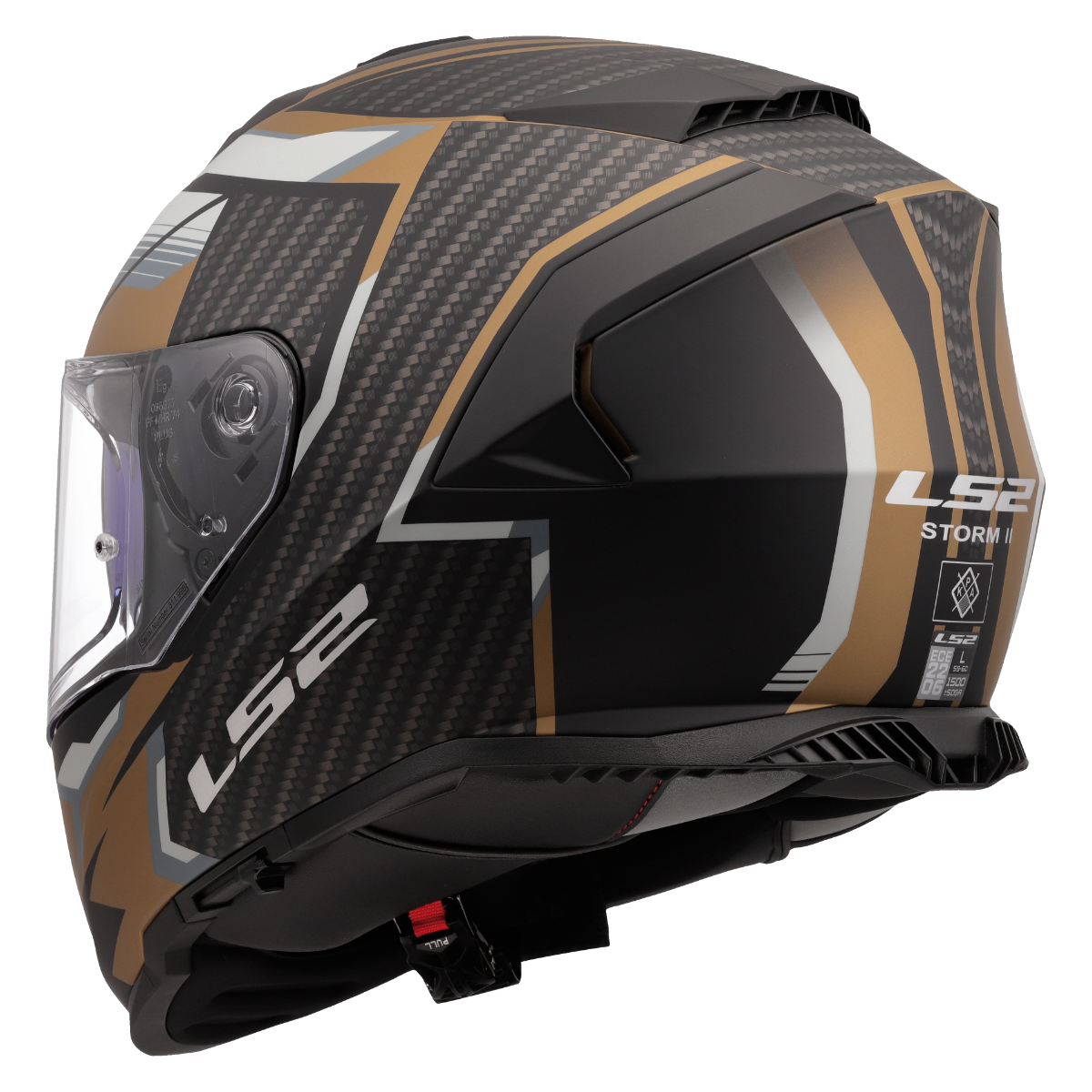 LS2 FF800 Storm II tracker matte black/gold/gray