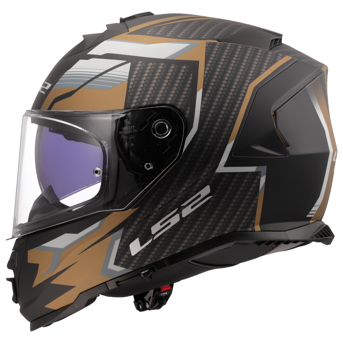 LS2 FF800 Storm II tracker matte black/gold/gray