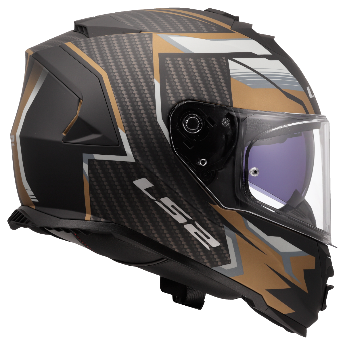 LS2 FF800 Storm II tracker matte black/gold/gray
