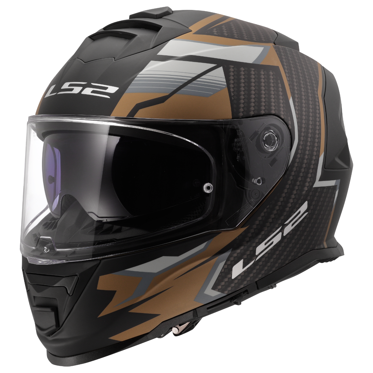 LS2 FF800 Storm II tracker matte black/gold/gray