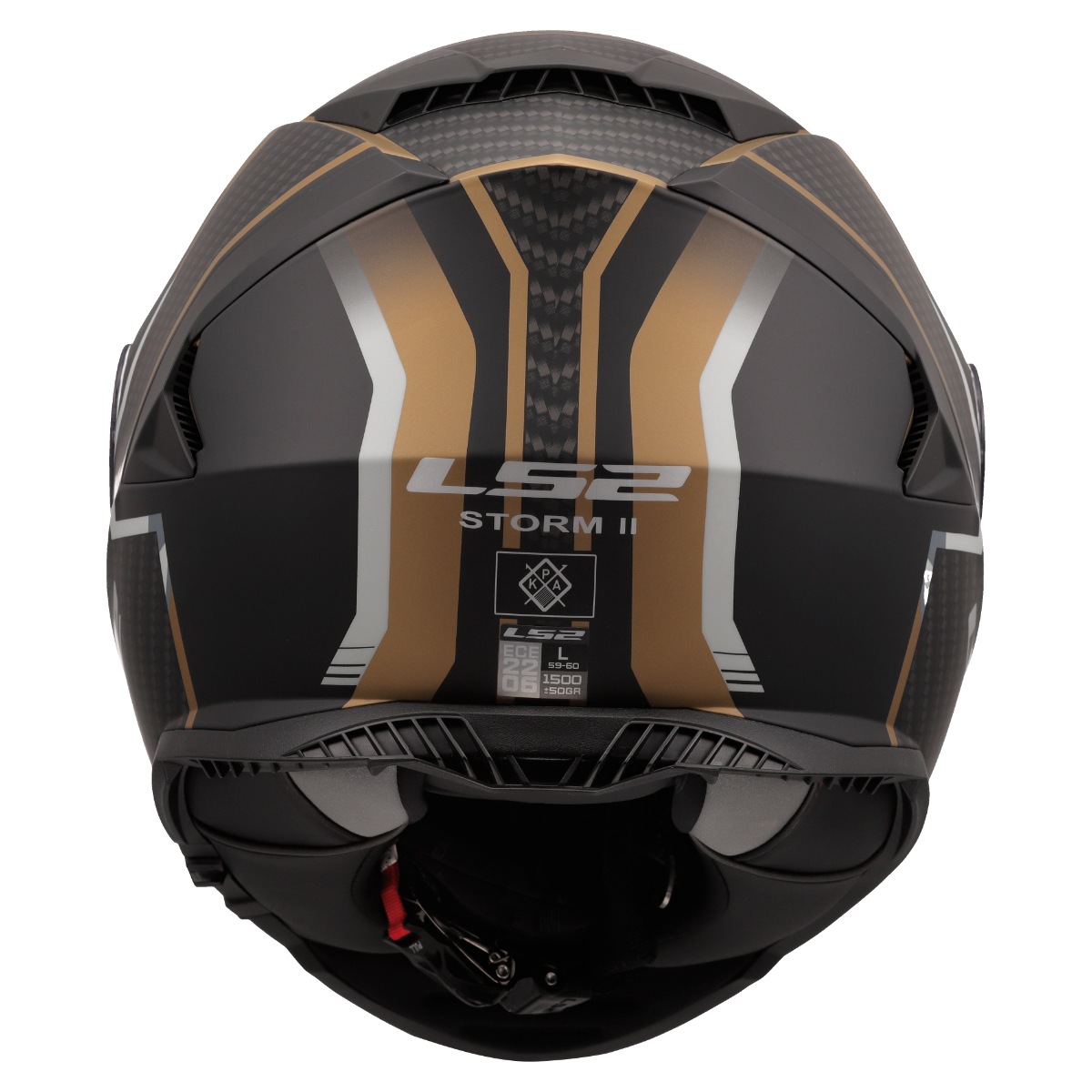 LS2 FF800 Storm II tracker matte black/gold/gray