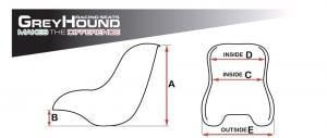 Greyhound standard design 2020 kart seat