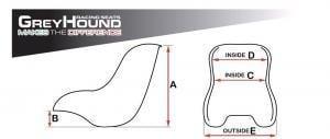Greyhound Viper silver seat - KartKings
