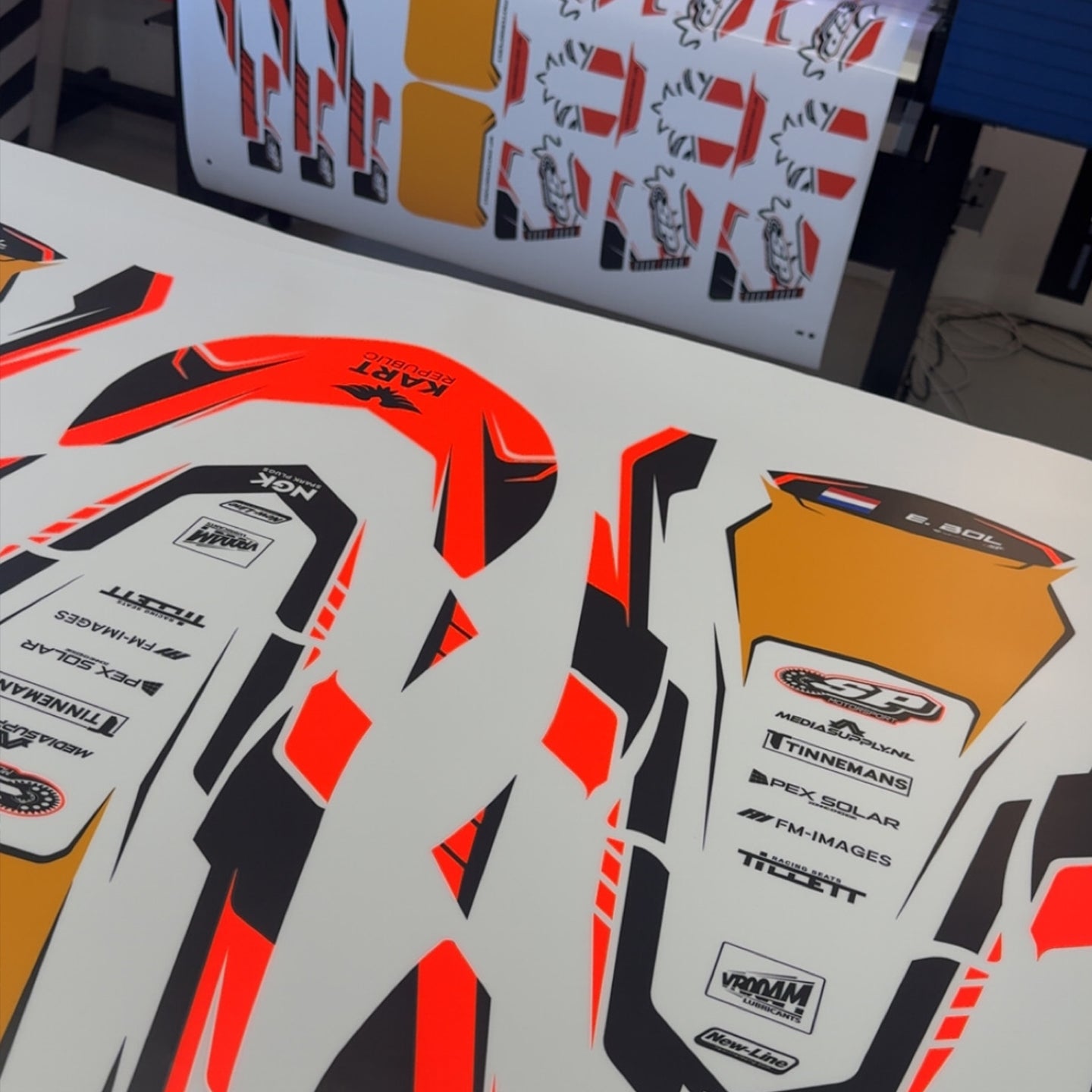 Set de stickere / design livrea personalizată pentru kart