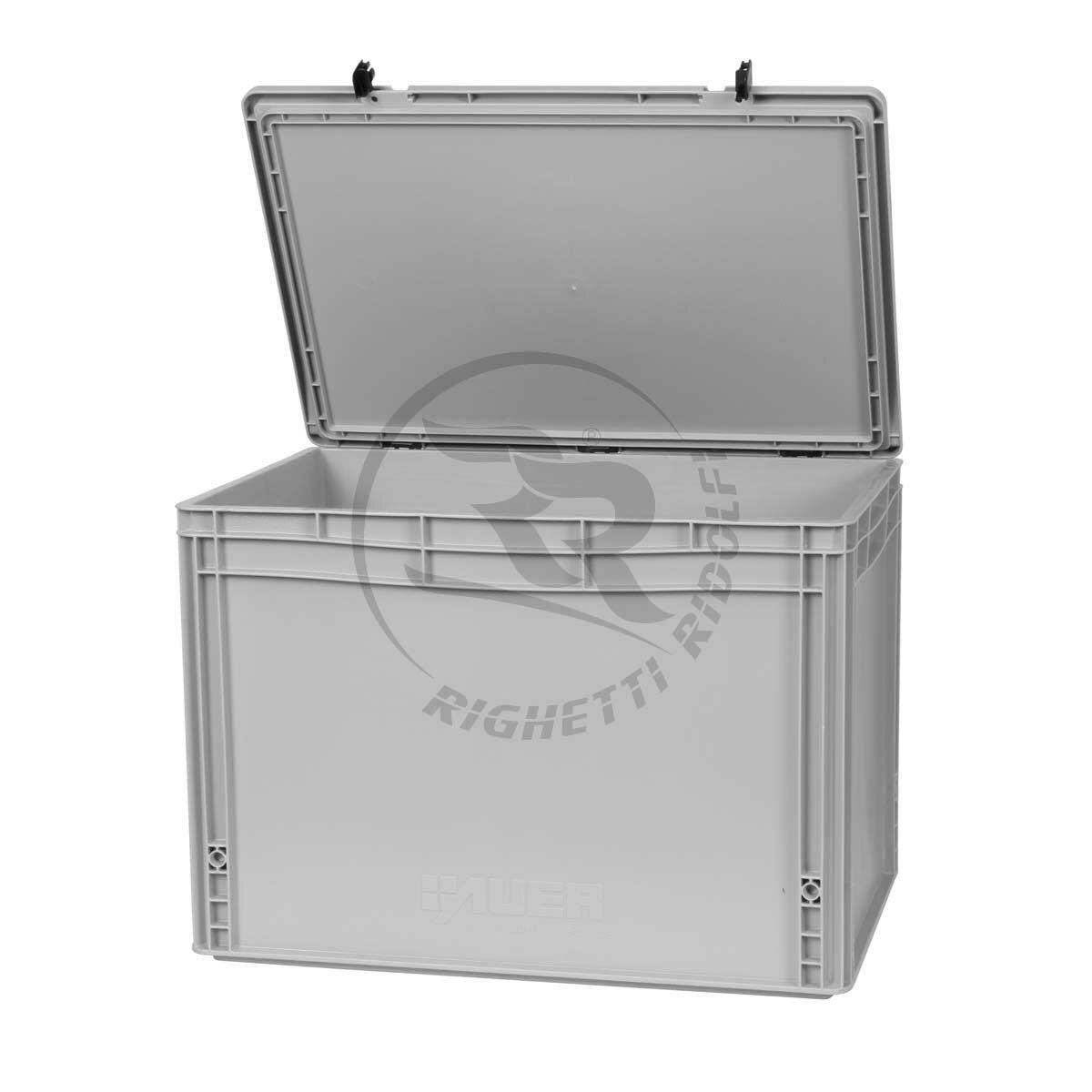 RR Storage box plastic with lockable lid internal dimensions 57x37x40.7cm