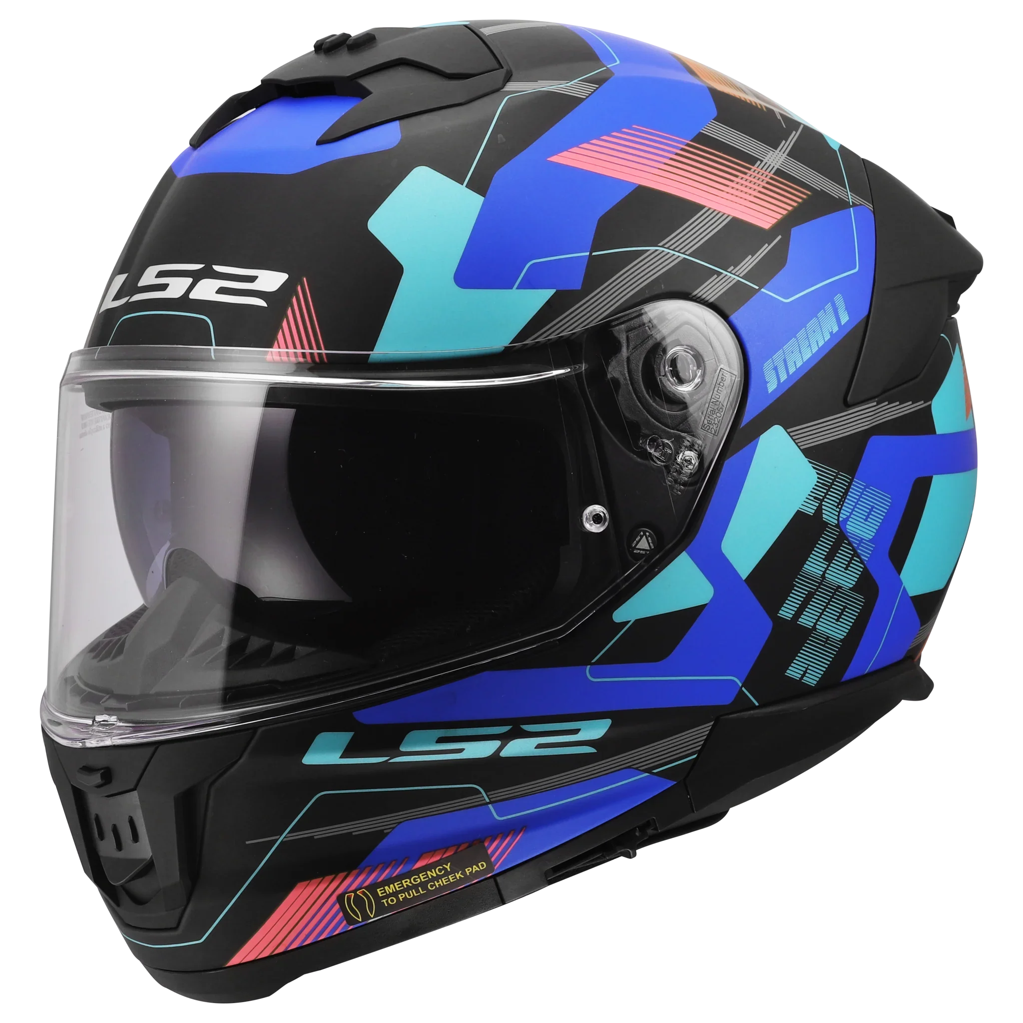 LS2 FF808 Stream II Mika black/blue - Racing helmet with sun visor and Pinlock preparation – KartKings