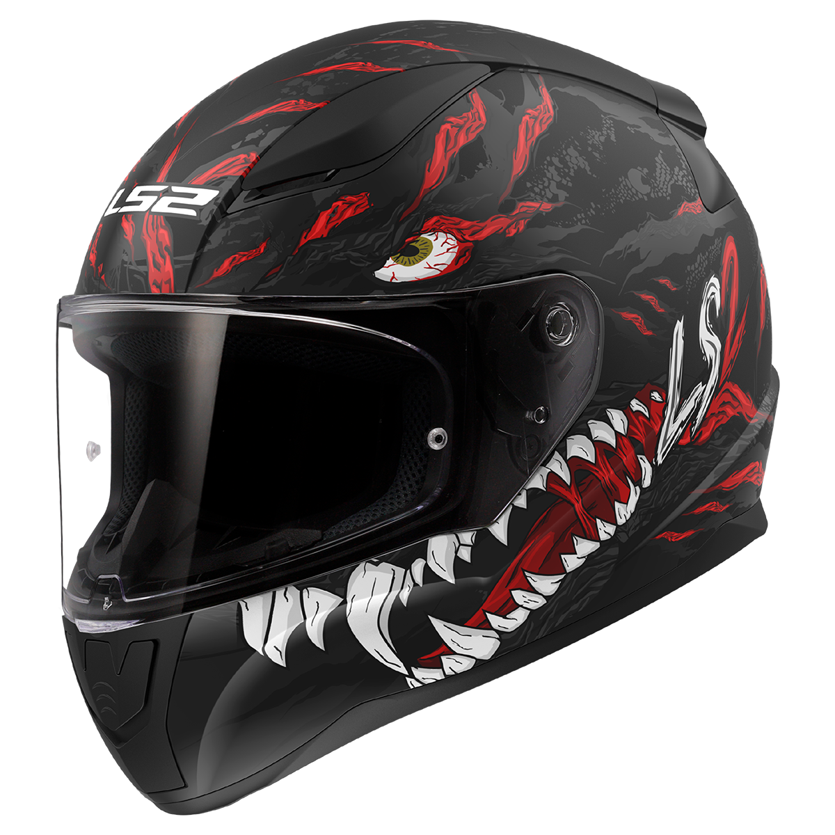 LS2 FF353 Rapid II Kaiju Matte Black/Red