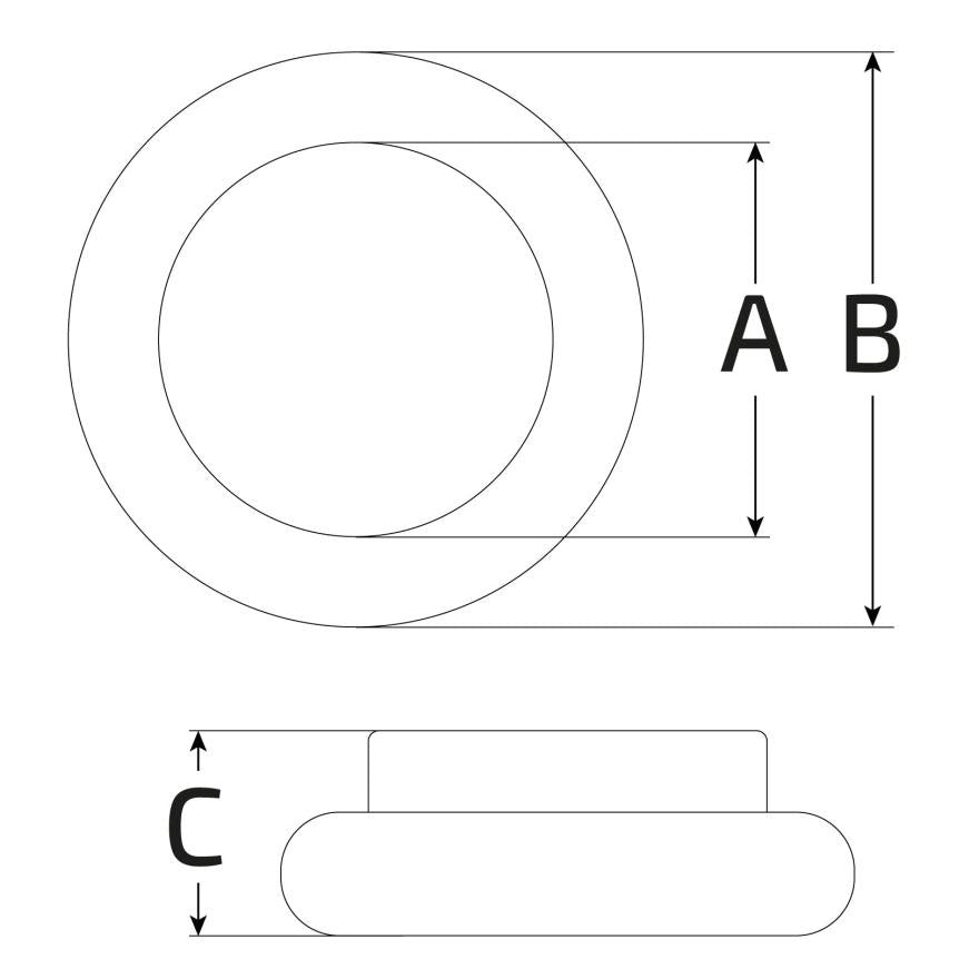 HQ rear axle bearing 50MM x 90