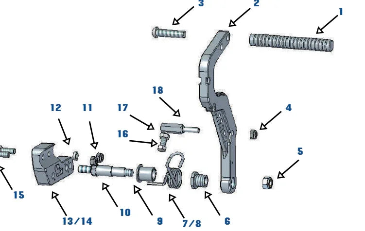 Спирачен педал LenzoKart OK/OKJ/KZ комплект