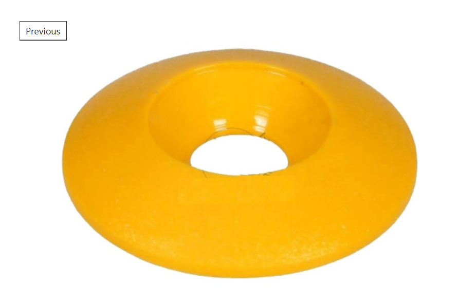 Plastic countersunk ring M8 Yellow